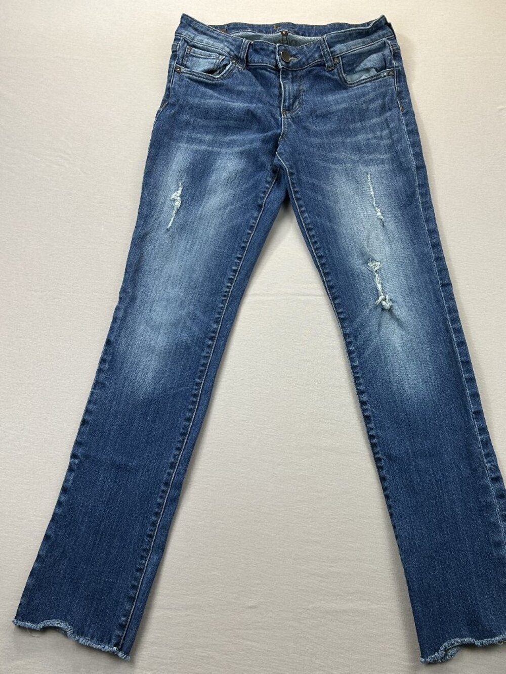 Kut From The Kloth Jeans Womens Size 6 Blue Denim Mid Rise Crop Straight Stretch